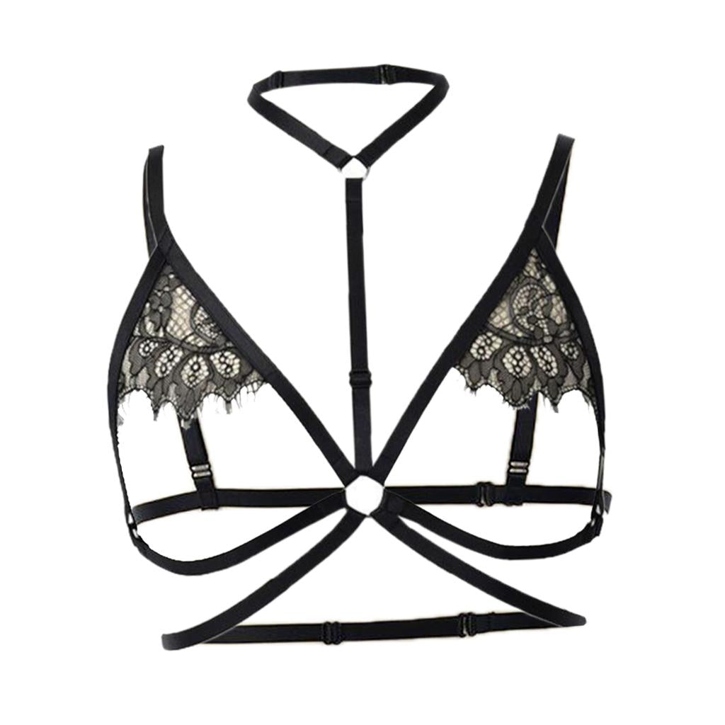 Maxbell Women Body Harness Bra Belt Punk Gothic Bra Bondage Chest Adjustable Strap
