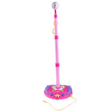 Max Kids Karaoke Machine with Microphones & Adjustable Stand Music Sing Pink