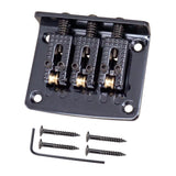 Max 3 String Guitar Roller Saddle Bridge Tailpiece Bridge Plate Parts Black