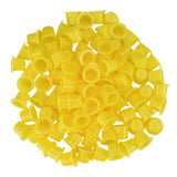 Max Maxb 500 Pieces Disposable Plastic Tattoo Cup Pigment Ink Holder Caps Small Size Yellow