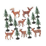 Maxbell Tree Deer Figures Realistic Woodland Creatures for Christmas Kids Red Deer