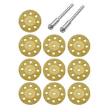 Maxbell 10Pcs Diamond Cutting Wheel with 2pc Mandrel (3mm) for Rotary Tools 30mm