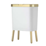 Maxbell Maxbell Creative Trash Can 15L Garbage Can Rubbish Bin with Lid for Bedroom Corner White