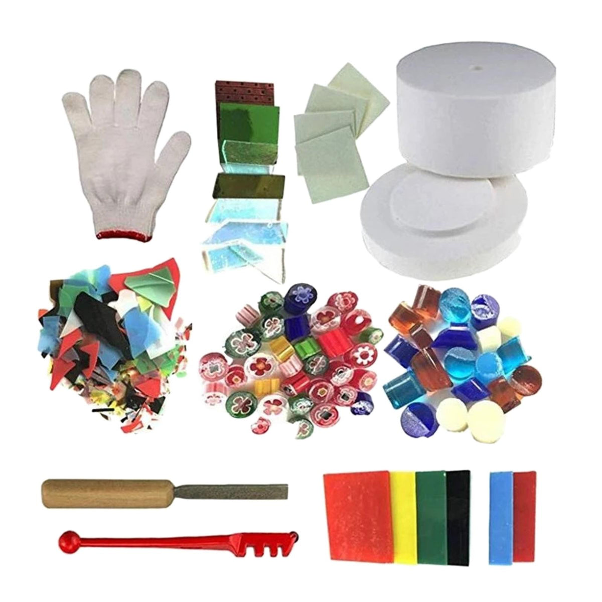 Maxbell 10 Pieces Professional Microwave Kiln Kit Fusing Glass Jewelry Set Making