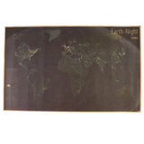 Maxbell Retro Kraft Map of The Earth Under The Night Kraft Paper Poster Interior