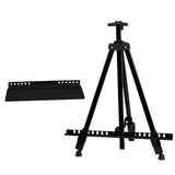 Maxbell 1 Pcs Folding Easel Sturdy Aluminum Folding for Painting Displaying Canvases Black