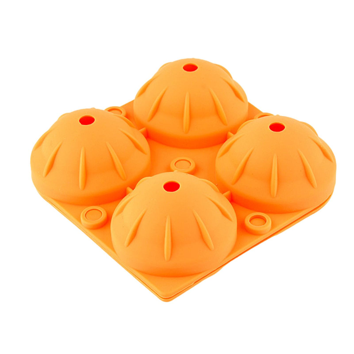 Maxbell 4-Hole Ice Ball Mold Whisky Soda Drinking Sphere Ice Mould Orange