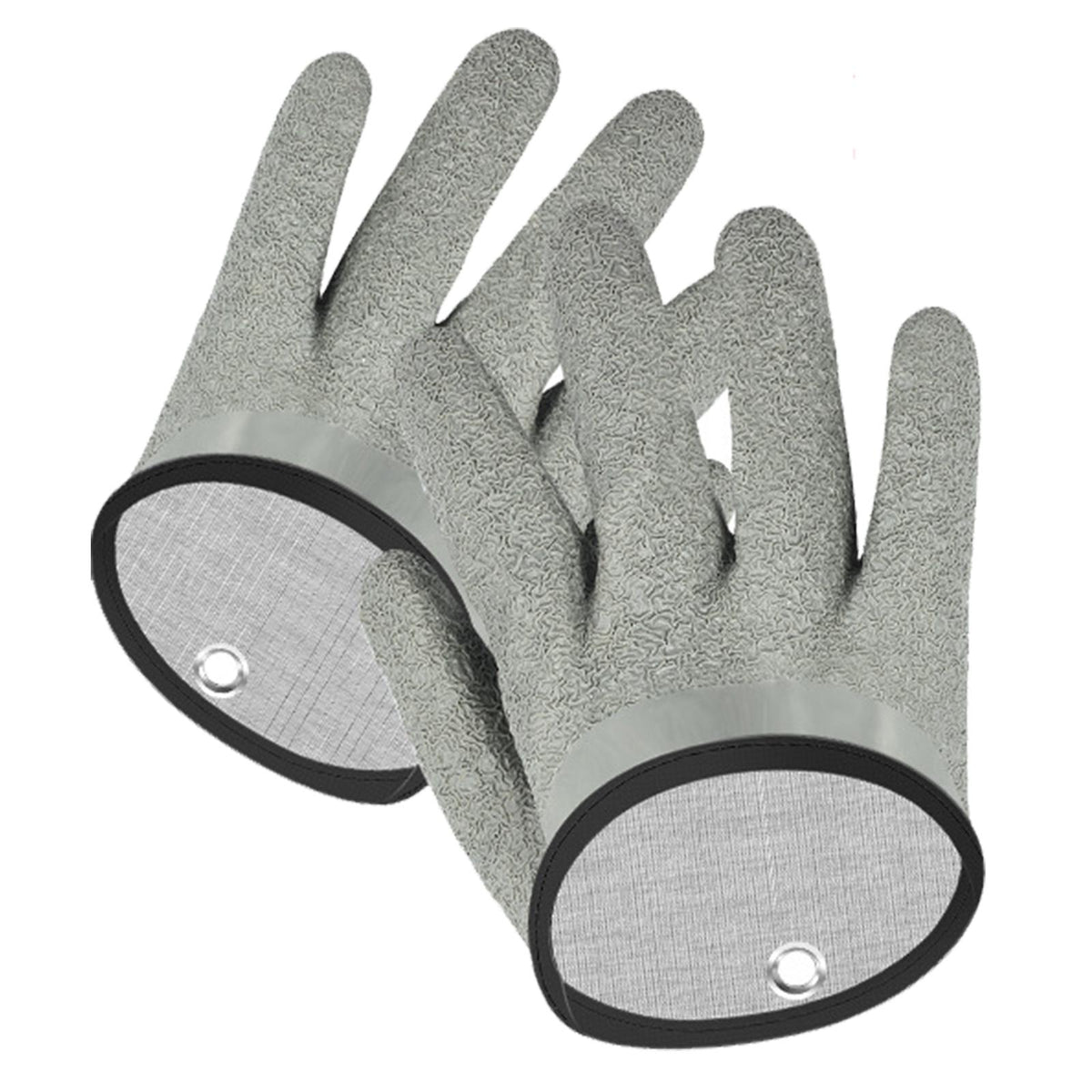 Maxbell Fishing Gloves Puncture Resistant Catch Fish Fish Landing Glove Fisherman Gray