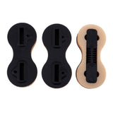 Maxbell 3pcs Plastic Fusion Fins Plug Surfboard Tri Fins Base Black 2x5+1x0deg