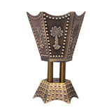 Maxbell Electric Incense Burner Aromatic Metal Incense Censer for Office Desktop Bronze Color