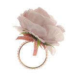 Maxbell Artificial Flower Napkin Rings Rustic Napkin Ring Holders for Luncheons Purple