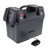Maxbell Pack of 1 Portable Battery Box Carrier 12V Double USB Charger for Boat RV