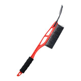 Maxbell Multipurpose Ice Scraper & Snow Brush for Car Windshield Garden Sturdy Red