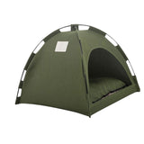 Maxbell Cat Tent Waterproof Cat House Oxford Cloth Material Accessories Sunscreen 35 x 35cm Green