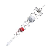 Max 7.5Crystal Spiral Twister Wind Twister Spinner for Indoor Outdoor Use Red
