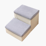 Maxbell Dog Stairs DIY Portable Washable Cover Wide Soft Steps for Cats Indoor Kitty 2 Ladder 40x35x20cm