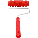 Max 7-Inch Assorted Embossed Pattern Painting Roller with Plastic Handle  Big Flower