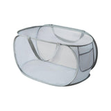Maxbell Mesh Laundry Hamper Foldable Laundry Basket for Laundry Room, Camping, Home, gray horizontal