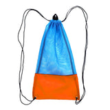 Maxbell Mesh Drawstring Bag for Scuba Diving Snorkel Fins Goggles Mask L Orange