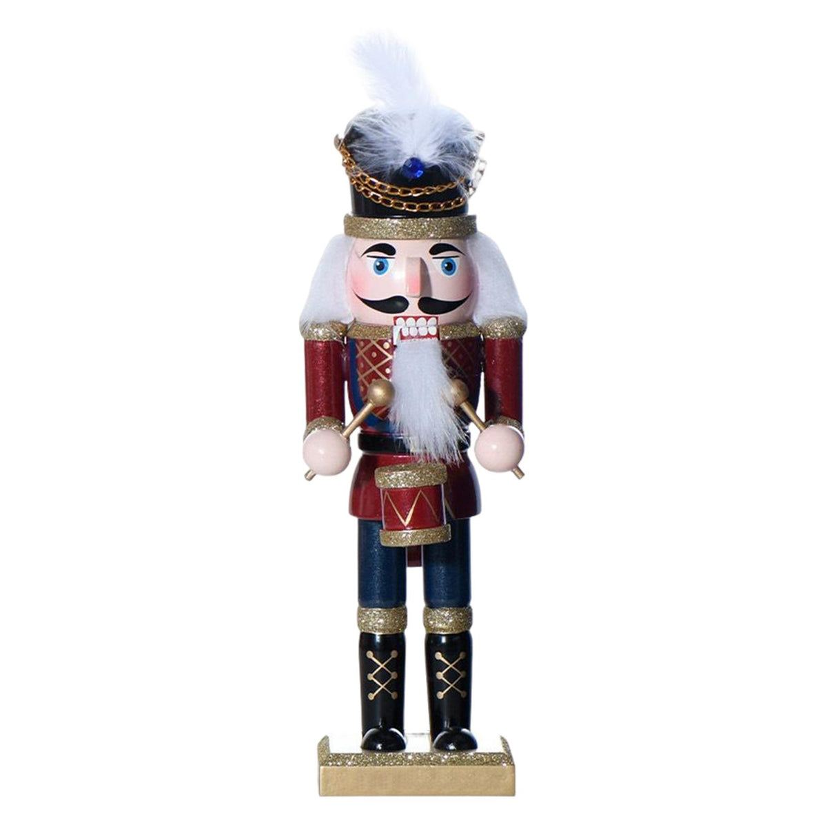 Maxbell 25cm Nutcracker Puppet Festive Decor Christmas for Shop Window Bedroom