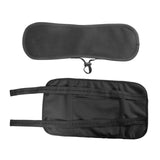 Maxbell Castor Oil Pack Compress Adjustable Flannel Anti Oil Leak for Waist and Neck Black Button Strap