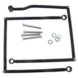 Max 2x Aluminum Alloy Saddlebag Brackets Universal for Harley Crusier - Black