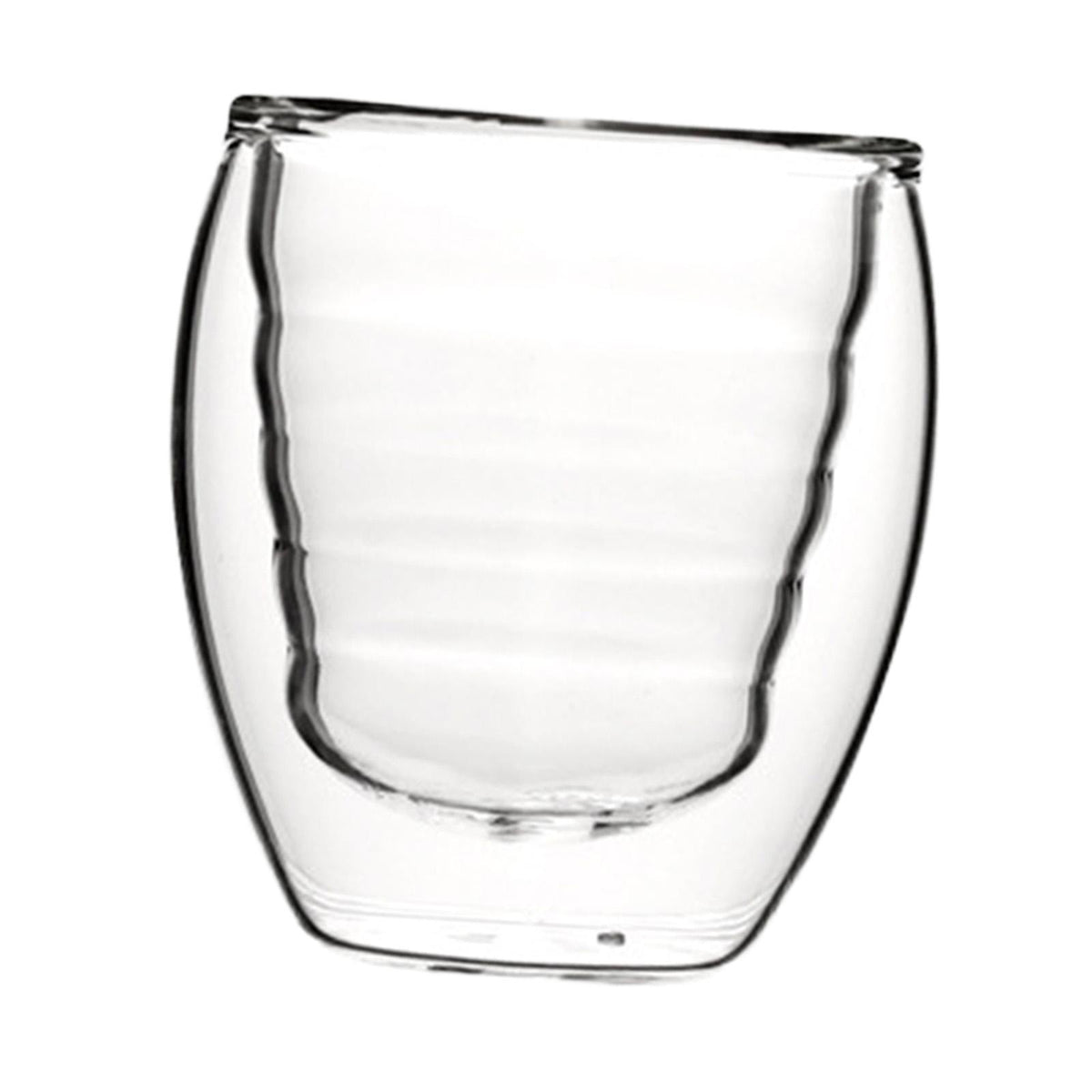 Maxbell 70ml Double Wall Glasses Clear Insulated Mug Drink Mug for Tea Beverage Coffee