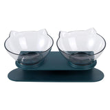Maxbell Slanted Cat Bowls Pet Feeder Double Pet Bowls Raised Stand for Puppy Cats