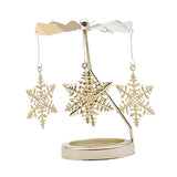 Maxbell Spinning Tea Light Candle Holder Candle Lover Ornament Rotating Candlestick Snowflake