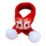 Maxbell Pet New Year Scarf Washable Dog Knitted Scarf for Kitten Puppy New Year Gift Lion