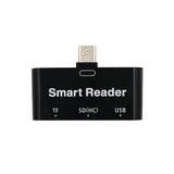Maxbell Type C USB3.0 high speed 3 in 1 SD TF Card reader for Samsung /Android Black