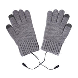 Maxbell USB Heated Gloves 3 Temperature Settings Warm for Typing Hiking Men Women Gray