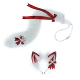 Maxbell Faux Fur Ears and Tail Set Adjustable for Women Girls Props Cosplay Party