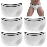 Max Maxb 5 Pieces Adults Disposable Briefs Travel Men One Time Underwear L White