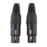 Maxbell 2 Pieces 5Pin/5P XLR Connector Plug Female Audio Microphone Connector