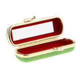 Max PU Leather Lipstick Lip Gloss Case Storage Makeup Holder Box Portable Green