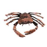 Max Chinese Bronze Tea Pet LifeLike Crawl Crab Tea Ceremony Decor Red Crab