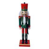 Maxbell Wooden Nutcracker Figurine Photography Props Christmas Ornament Traditional Style D