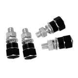 Max 4pcs Aluminium Motorcycle License Plate Frame Fasteners/Bolts/Screws Black