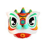 Maxbell Lion Throw Pillow Case Chinese New Year Cushion Cover for Sofa Red Green 43cmx43cm