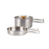Maxbell Camping Picnic Pan Pot Stainless Steel Cookware Set Convenient to Use Sturdy