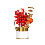 Maxbell Chinese New Year Flower Basket Festival Ornament Tabletop for Holiday Home Persimmon