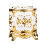 Maxbell Tissue Box Holder Stylish Paper Container Dispenser Box for Office Desk Cafe Gold