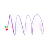 Maxbell Foldable Indoor Cat Tunnel S Type Spring Toy Playing Tent Portable Durable Purple L Mouse