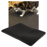 Maxbell Double-Layer Honeycomb Cat Litter Mat Cat Feeding Mat Floor Protection L