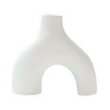 Maxbell Modern Flower Vase Creative Decorative Ceramic Vase for Party Desk Home White Small