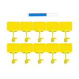 Maxbell Set of 10 Merchandise Retail Display Sign Rotating Clip Adjustable Accessory Yellow