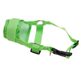 Maxbell Adjustable Dog Muzzle for Barking Soft Dog Mouth Cover Anti-bite Green S