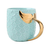 Maxbell 400ml Chocolate Cup with Handle Coffee Cup Tea Mug for Women Girls Boys Blue