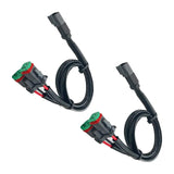 Maxbell 2x DT Dtp Adapters Connectors Heavy Duty for LED Pod Lights Fog Lights 2 in 1